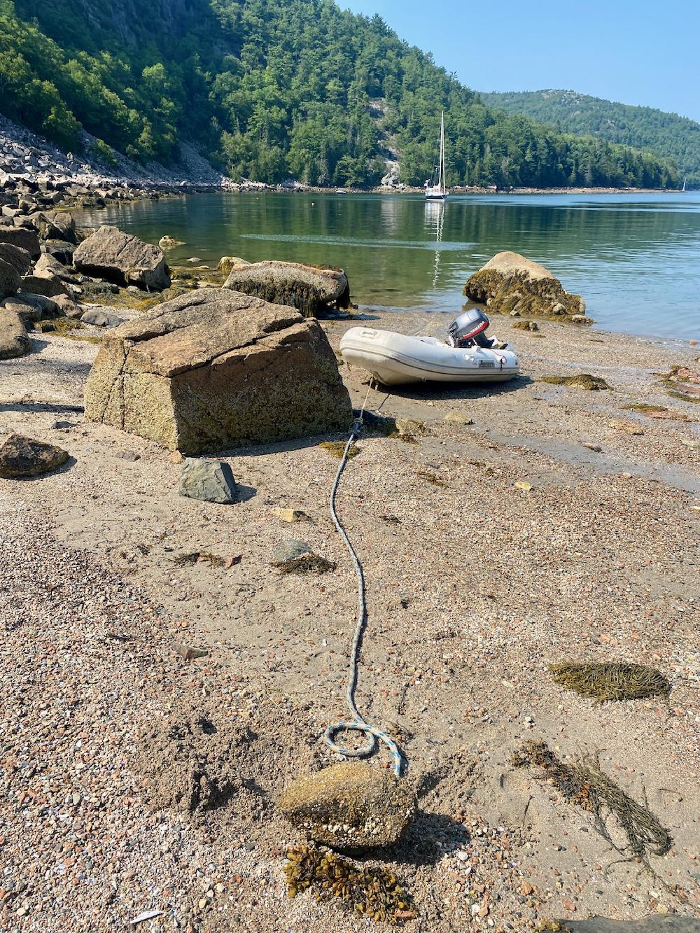 Improvised Dinghy Anchor at Valley Cove