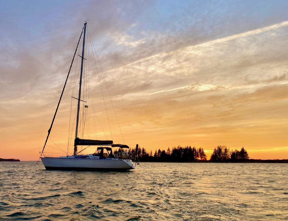 Speck at anchor on Isle au Haut