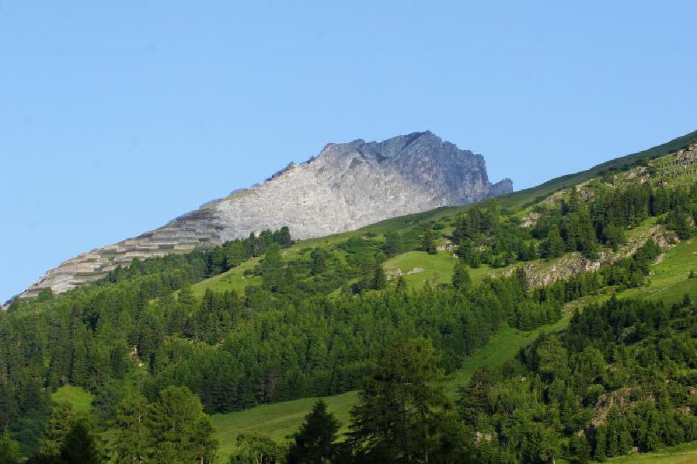 Mountainside behind Davos